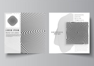 minimal layout two square format vector image