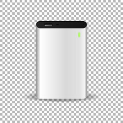 powerbank realistic flat isolated gadget charger vector