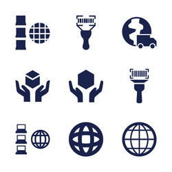 9 logistics icons vector