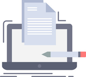 coder coding computer list paper flat color icon vector image