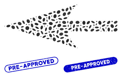 elliptic mosaic sharp left arrow with textured pre vector image