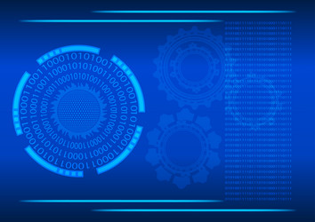 graphics design binary digit circle with style vector image