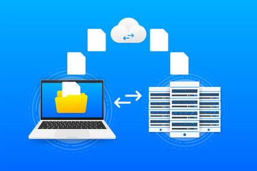 Data Center Network Connection vector image