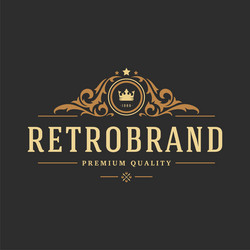 luxury logo template object for logotype Vector Image