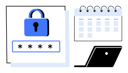 secure digital access represented by a lock vector image