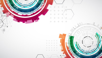 abstraction on the theme of tech circles vector image