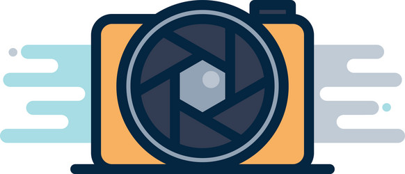 camera device line fill block style icon vector image