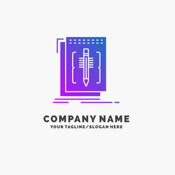 code edit editor language program purple business vector image