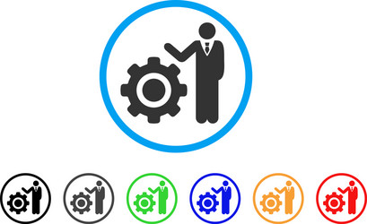 Engineer and gear icon Royalty Free Vector Image