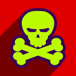 flat with shadow icon and mobile application vector image