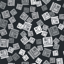 grey house intercom system icon isolated seamless vector image
