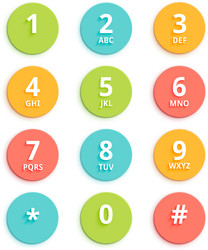 Phone Keypad UI - Number Pad vector image