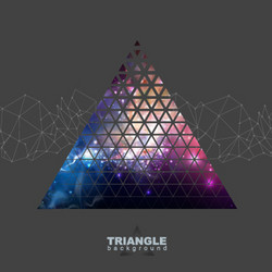abstract hipster polygonal triangle background vector image