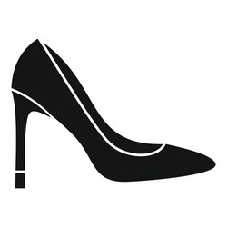 Elegant High Heel Shoe Icon Vector Image