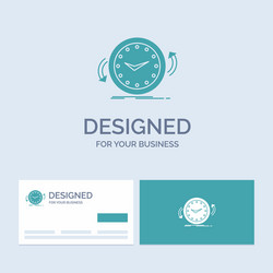 backup clock clockwise counter time business logo vector image