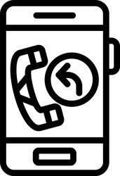 callback request linear style icon design vector image