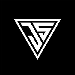 js logo monogram with triangle shape designs vector image
