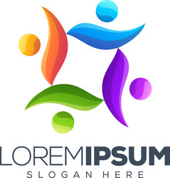 People color gradient logo design Royalty Free Vector Image