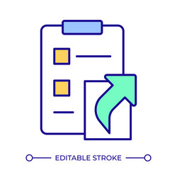 task list rgb color icon vector image