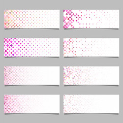 abstract rounded square mosaic pattern banner vector image