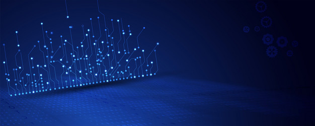 abstract structure circuit computer technology vector image
