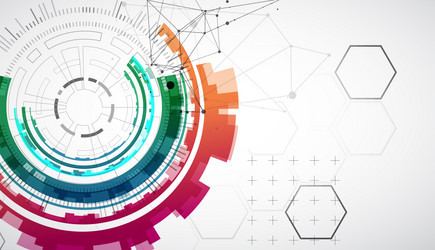 abstraction on the theme of tech circles vector image