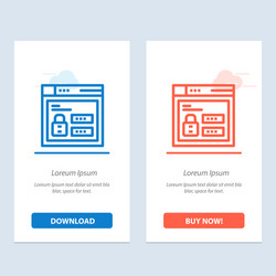 browser web lock code blue and red download vector image