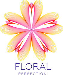 Fantastic flower abstract shape with lots vector