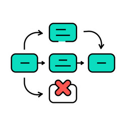 guerrilla testing ux ui design icon color vector image