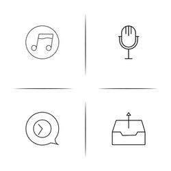 internet of things simple linear icon setsimple vector image