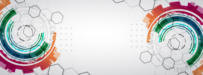 abstraction on the theme of tech circles vector image