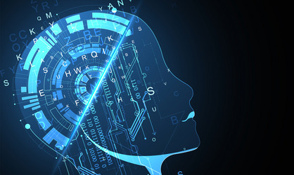 artificial intelligence technical background vector image