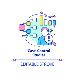 case-control studies concept icon vector