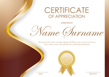 Certificate of appreciation template vector