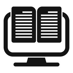digital document comparison on computer screen vector image