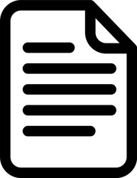 document icon sheet of paper with text outline vector image