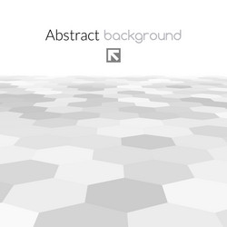 Gray Hexagon Grid Background vector image