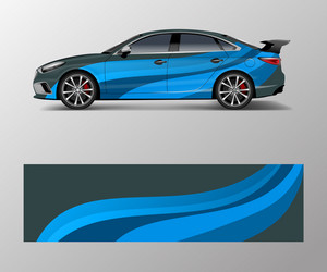 Sport Car Wrap - Speed & Style Vector Image