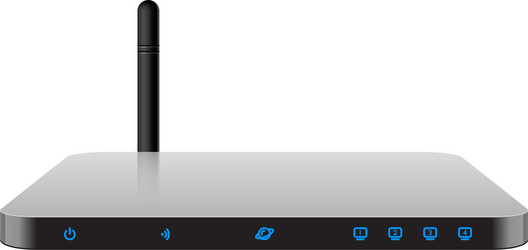 Wireless router cartoon Royalty Free Vector Image