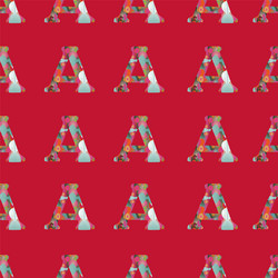 a from alfabet repeat pattern print background vector image
