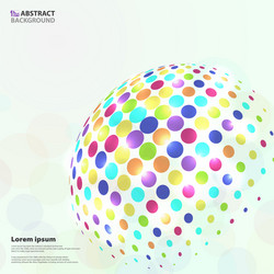 Abstract vivid colorful circle pattern in global vector