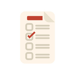 checklist showing tick mark for business tasks vector image