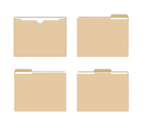 file jackets with various tabs and paper sheets vector image