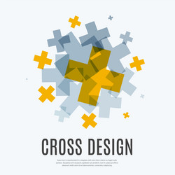 abstract design elements with cross vector image