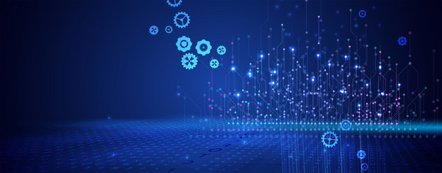 abstract structure circuit computer technology vector image