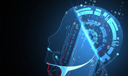 artificial intelligence technical background vector image