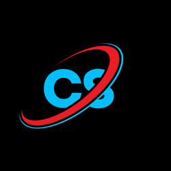 Cs logo c s design white letter csc Royalty Free Vector