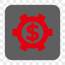 financial settings rounded square button vector image