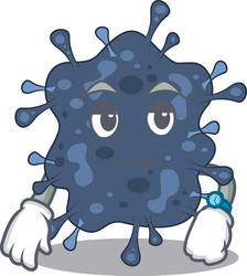 mascot design bacteria neisseria showing vector