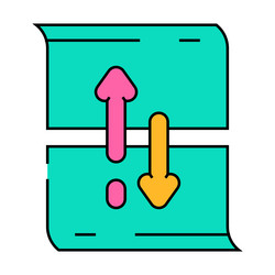 scroll hijacking ux ui design icon color vector image